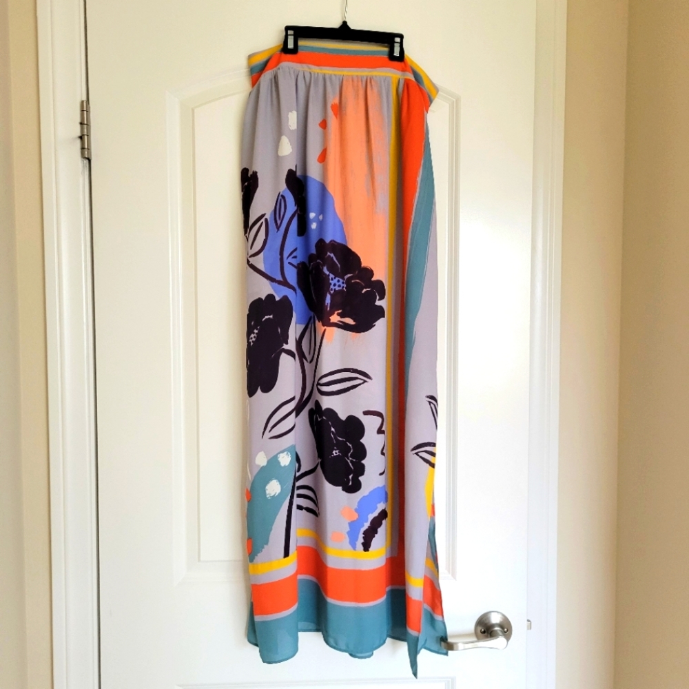 Anthropologie Maeve flowy floral maxi Skirt size small